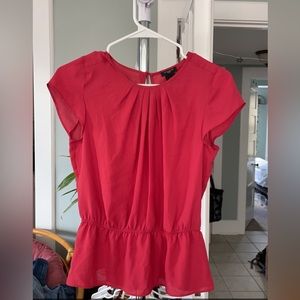 ❌SOLD❌ Ann Taylor XSP red blouse